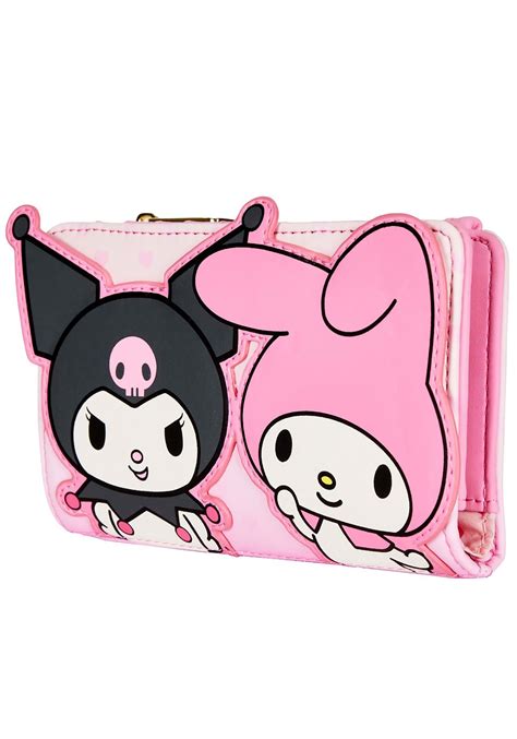 my melody loungefly|my melody and kuromi wallet.